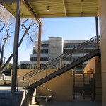 Bonderson Engineering look across to the Kennedy Library Building