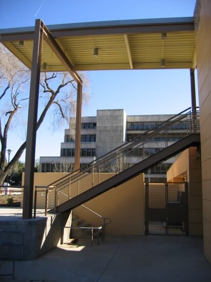 Bonderson Engineering look across to the Kennedy Library Building