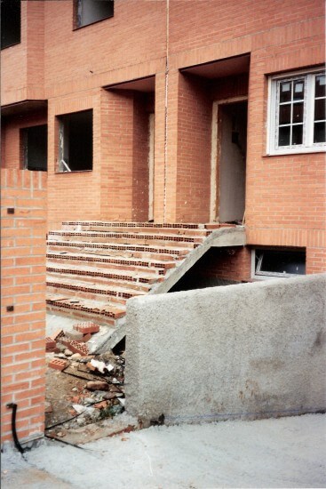 Typical exterior stair construction, Azuqueca de Henares, Spain