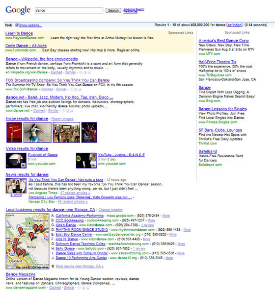 Dance - Aug 5th Google search