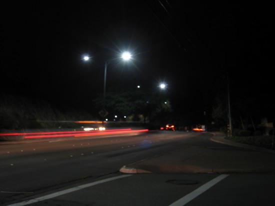 New LED Streetlights at the corner of Ygnacio Blvd. and Montego, Walnut Creek, CA