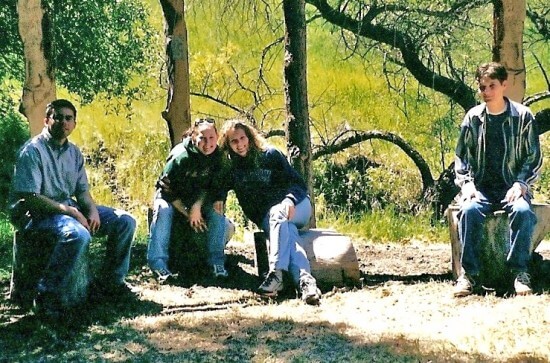 Tim, Haley, Lucy, and Peter: Poly Canyon April 2002