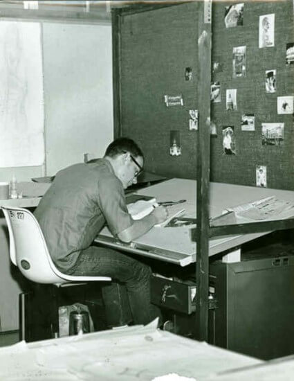 Neil McCallum at his desk
